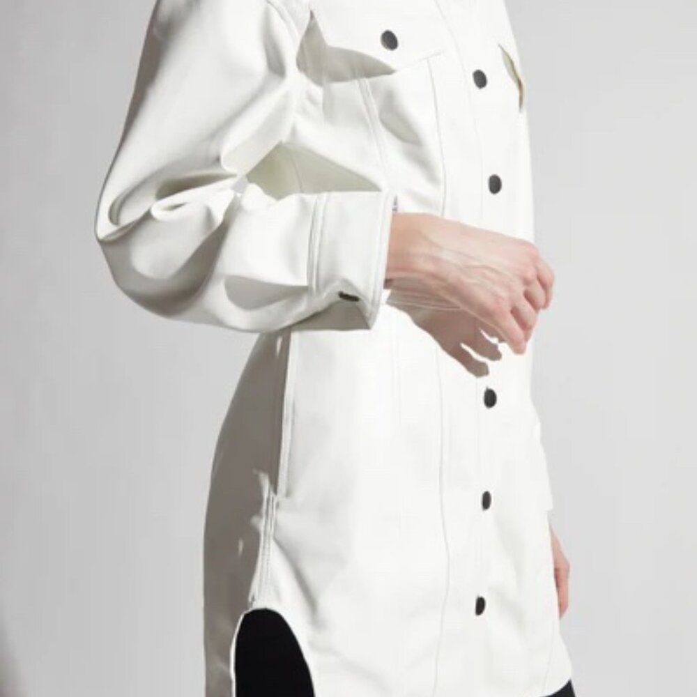 Saint Art, white leather mini dress size M